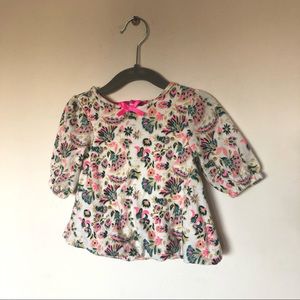 EUC paisley long sleeve blouse 0-3 months